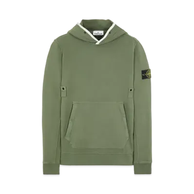 Stone Island 60620 BRUSHED COTTON FLEECE "Sage Green"
