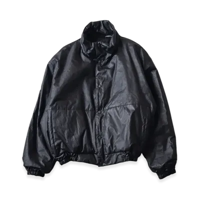 COMOLI Papre Leather Padded Jacket "Black"