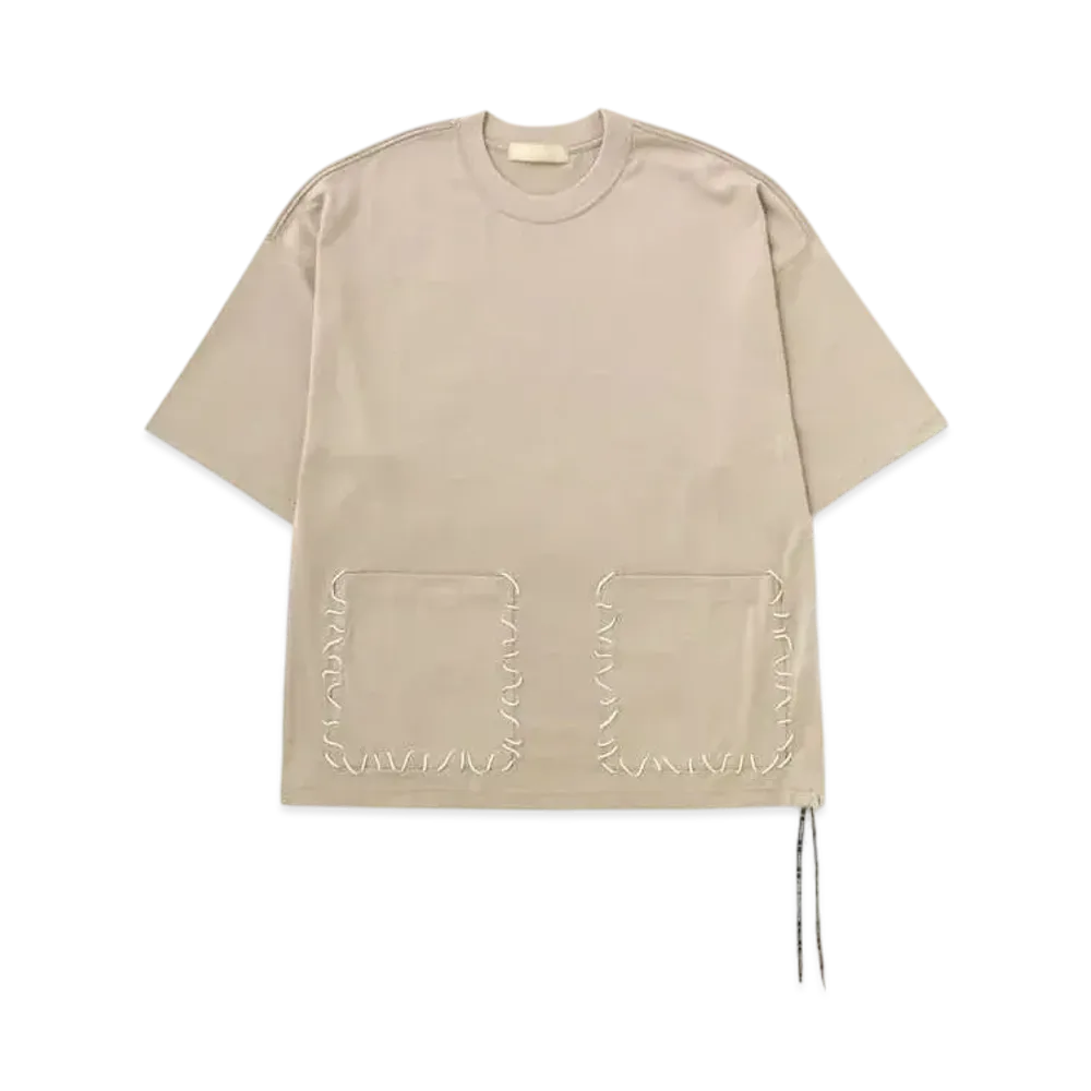 mastermind WORLD Boxy Hand Stitched Tee "Sand"