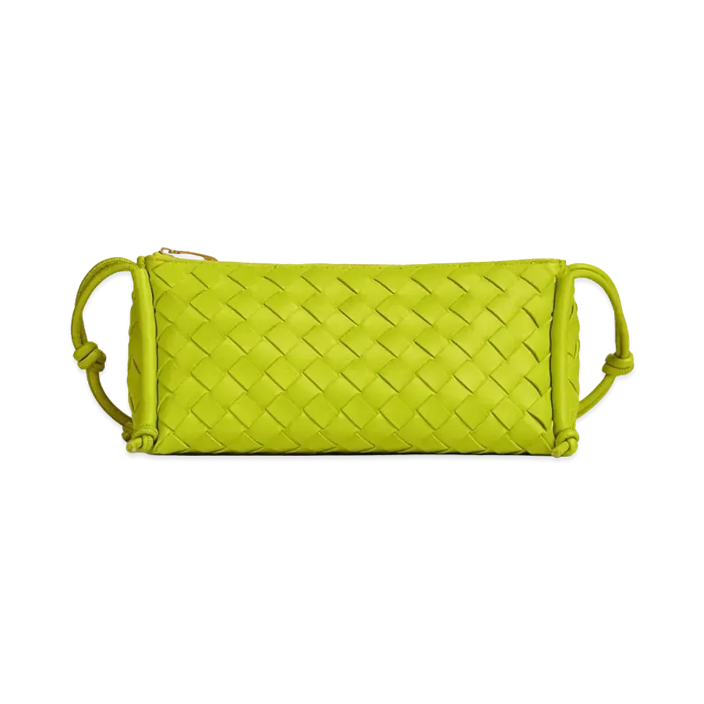 Bottega Veneta Small Pouch With Strap Leather "Acid Kiwi"