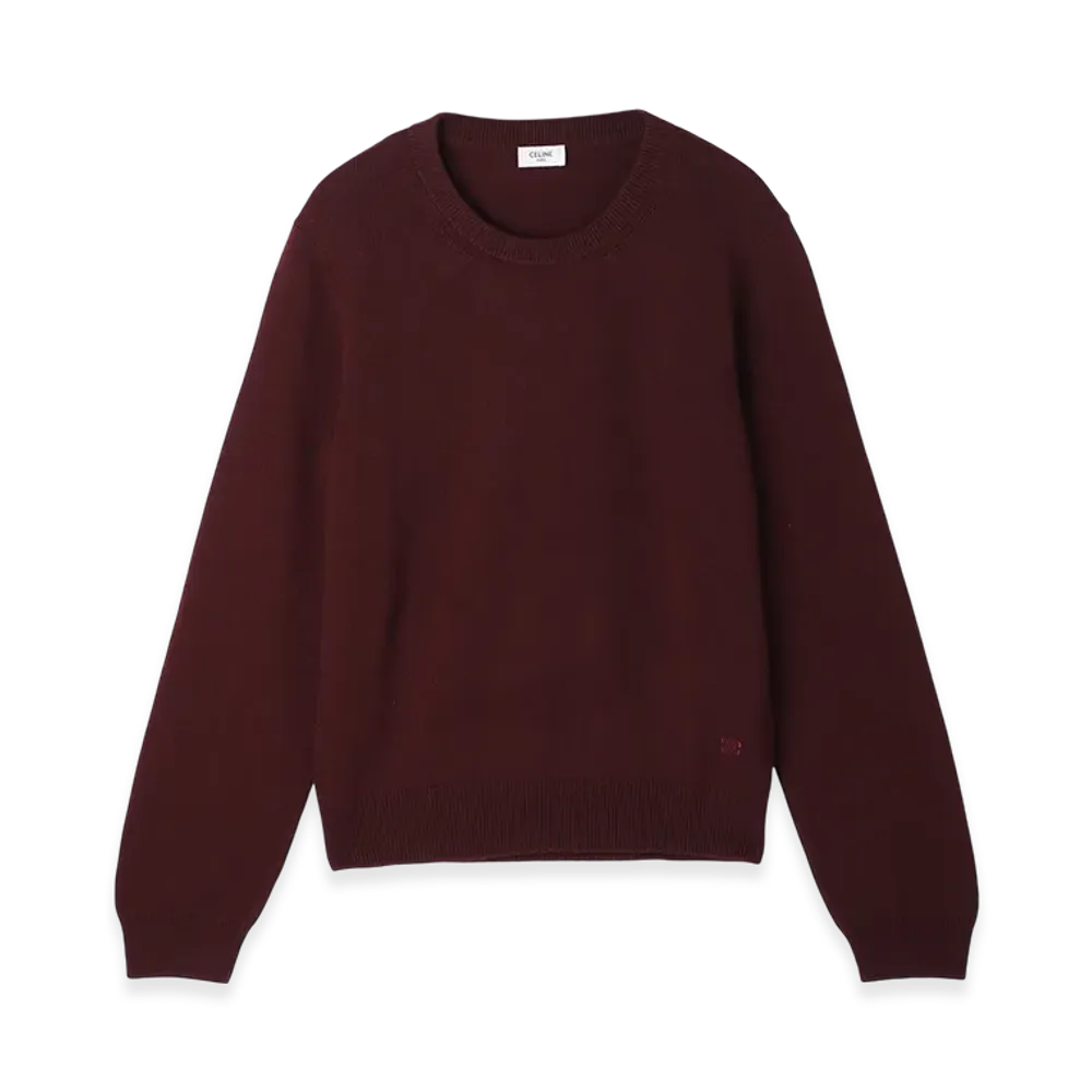 CELINE Crew Neck Knit "Darkburgundy"