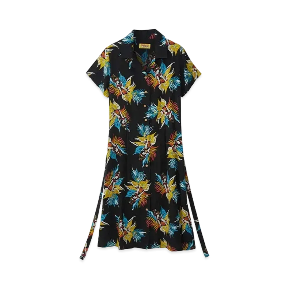 HYSTERIC GLAMOUR Tropic Ladyland Pattern Aloha One Piece "Black"