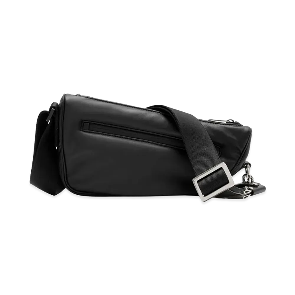 Burberry Leather Shield Crossbody Bag "Black"
