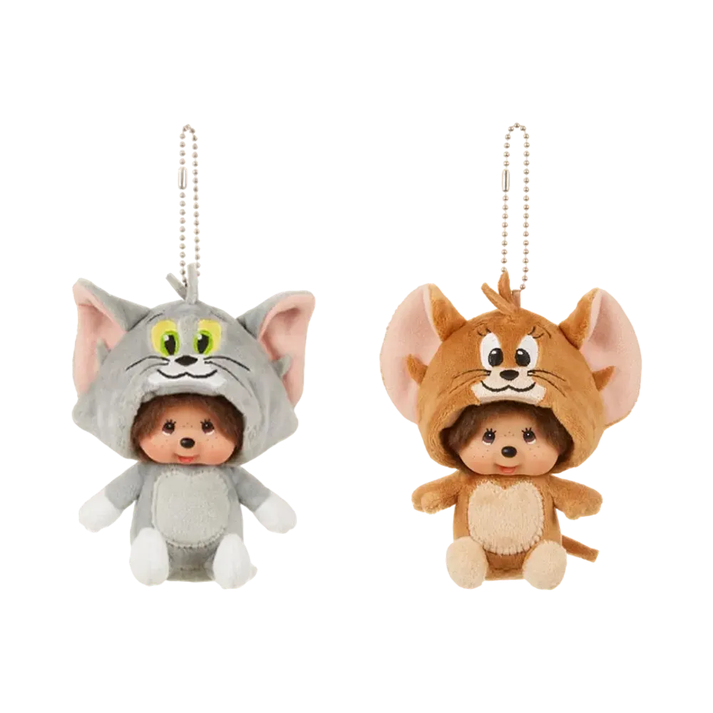 Sekiguchi -Tom and Jerry x Monchhichi- Tom Monchhichi & Jerry Monchhichi Big Face SS Keychain Set of 2