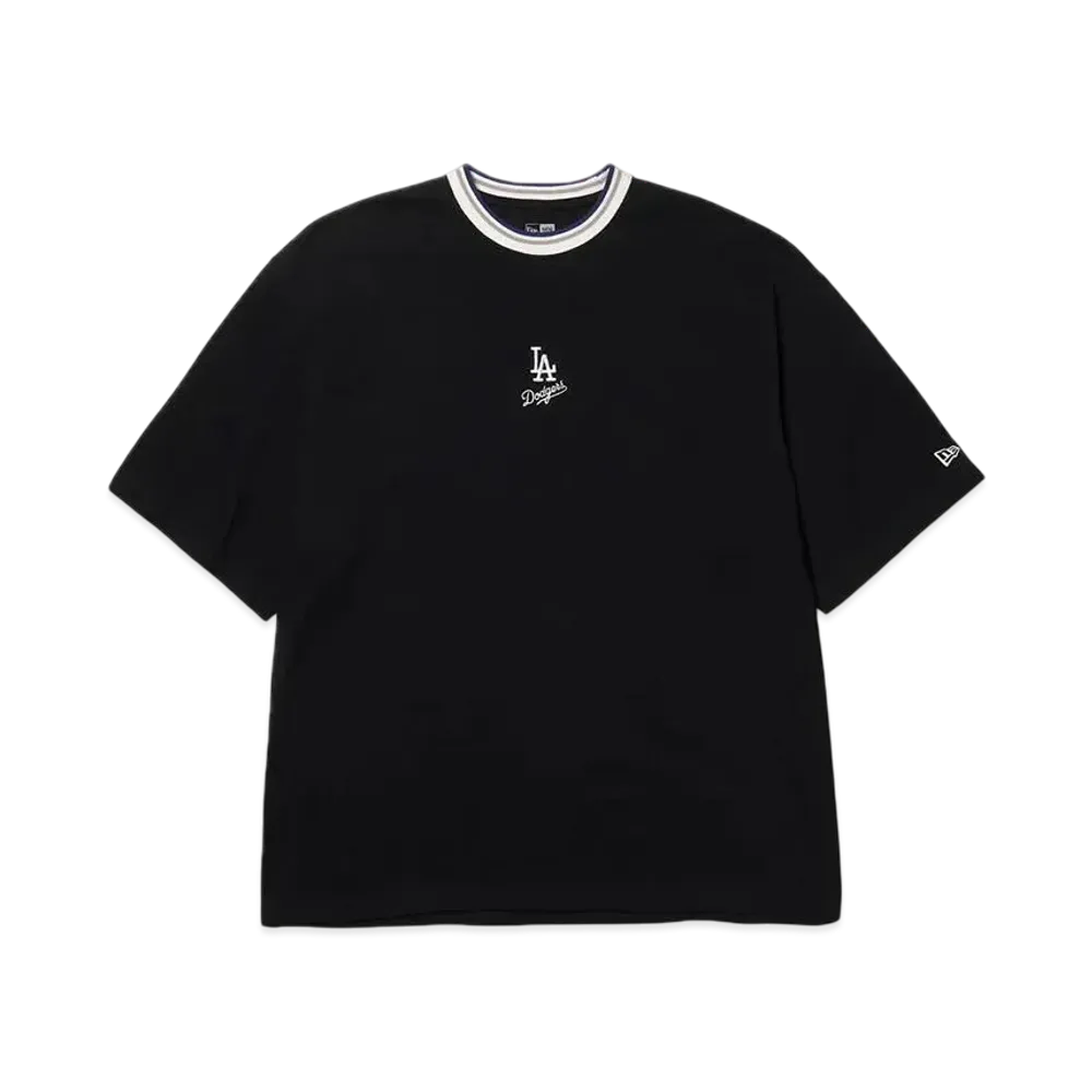 NEW ERA Short Sleeve Oversized Cotton T-Shirt Los Angeles Dodgers Mini Logo "Black"