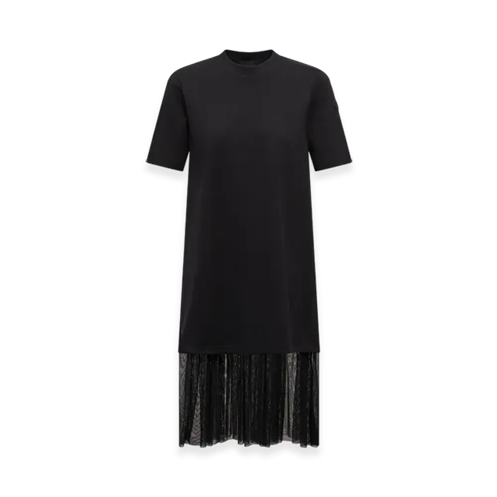 MONCLER Cotton & Tulle Dress "Black"