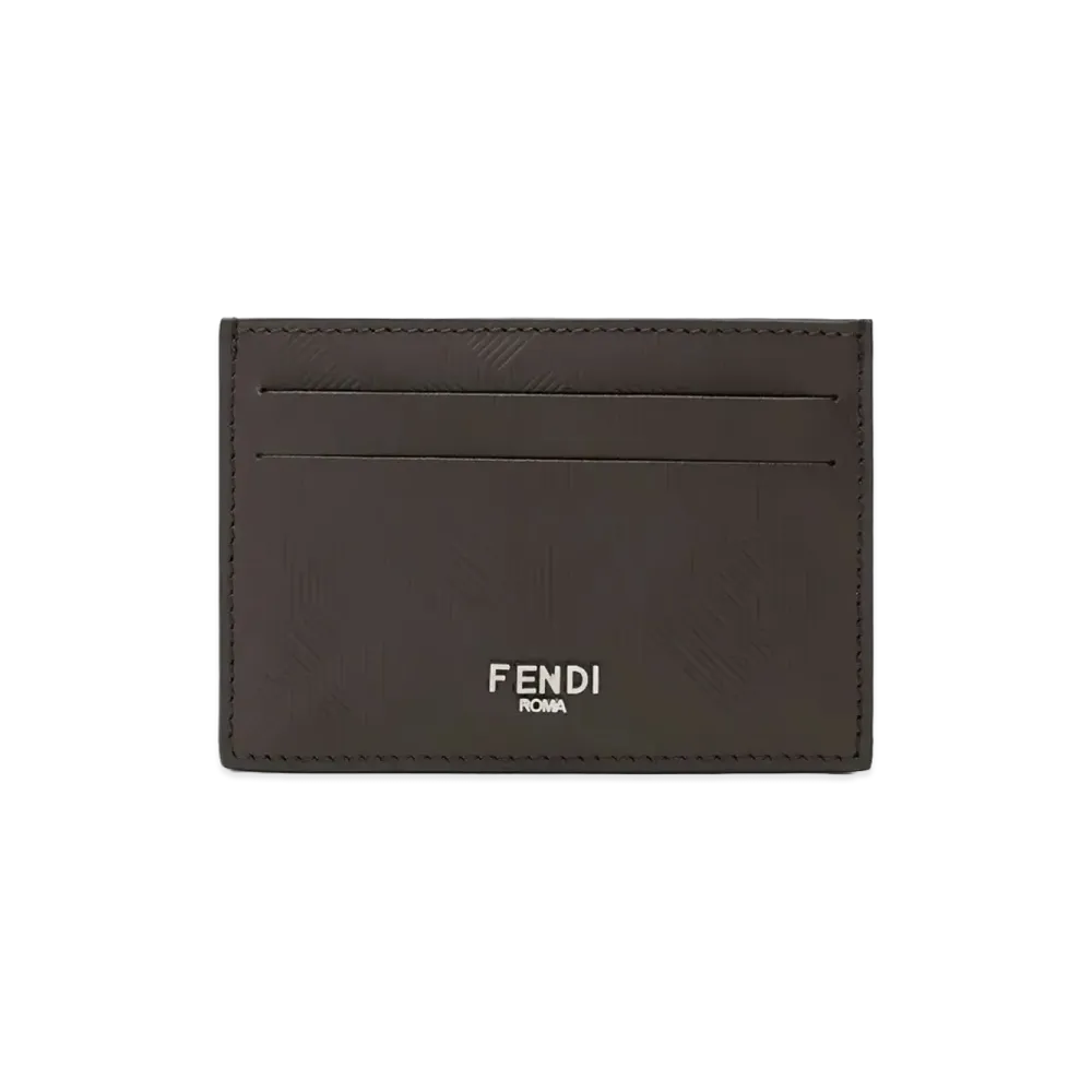 FENDI Slim Shadow Card Holder "Brown"