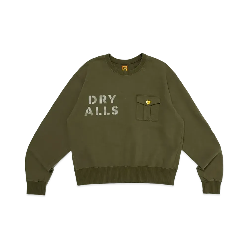 HUMAN MADE Cropped Military Sweatshirt "Olive Drab"
