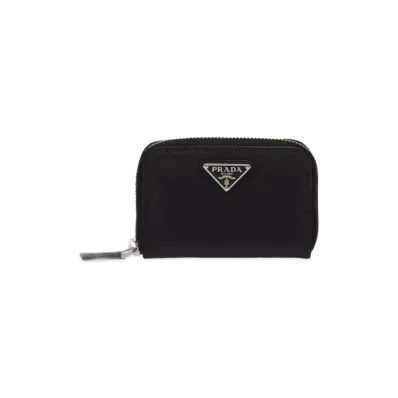 PRADA Saffiano Triangle Coin Case "Black"