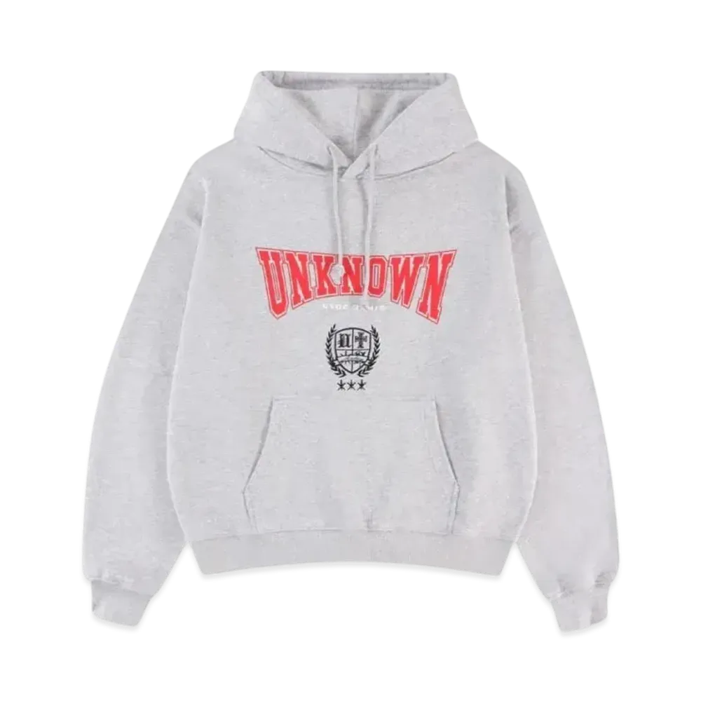 Unknown London Collage Logo Hoodie "Grey"