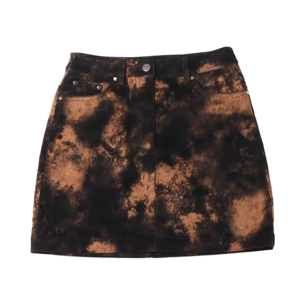 atmos pink Corduroy Bleach Pattern Miniskirt "Brown"