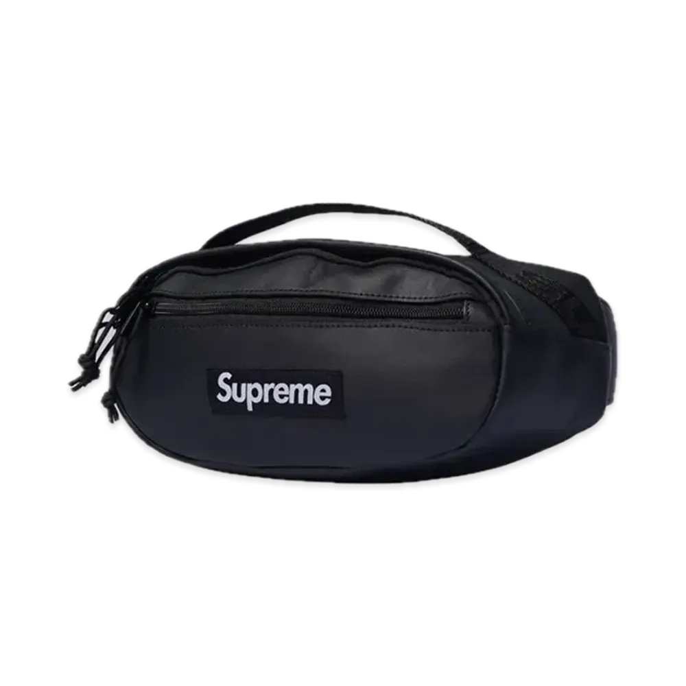 Supreme Leather Waist Bag "Black" (23FW)