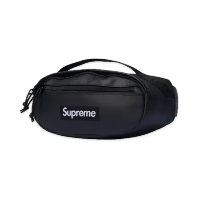 Supreme Leather Waist Bag "Black" (23FW)