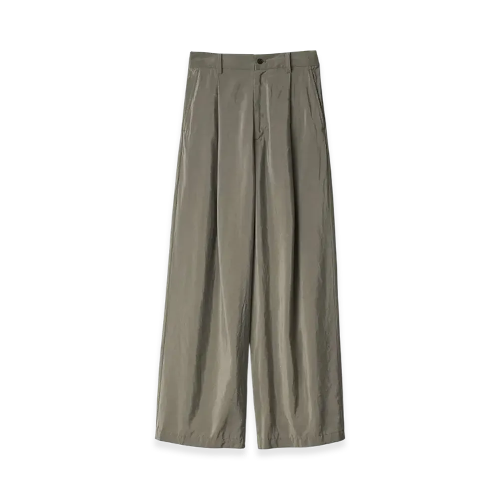 ssstein Silk/Nylon Wide Easy Trousers "Taupe"