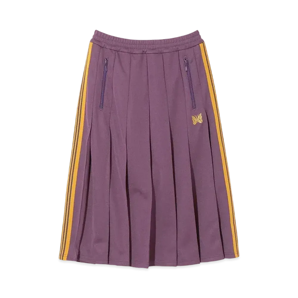 NEEDLES Pleated Track Skirt - Poly Smooth "Purple"