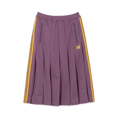 NEEDLES Pleated Track Skirt - Poly Smooth "Purple"
