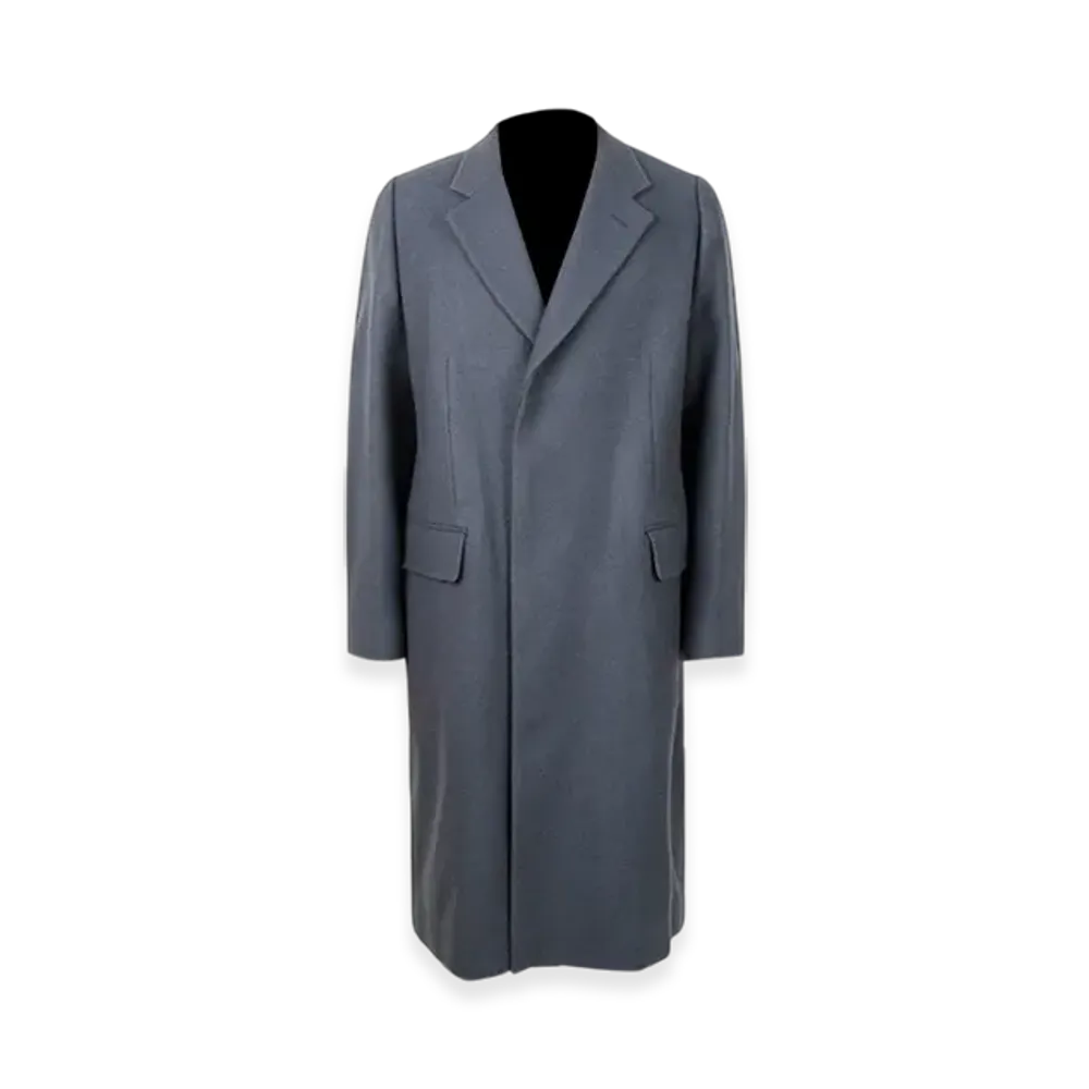 AURALEE Double Light Melton Coat "Blue Gray"