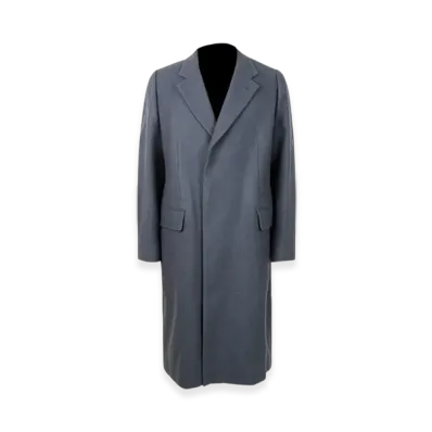 AURALEE Double Light Melton Coat "Blue Gray"