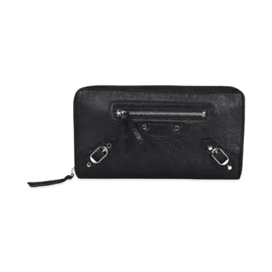 BALENCIAGA Classic Leather Wallet "Black"