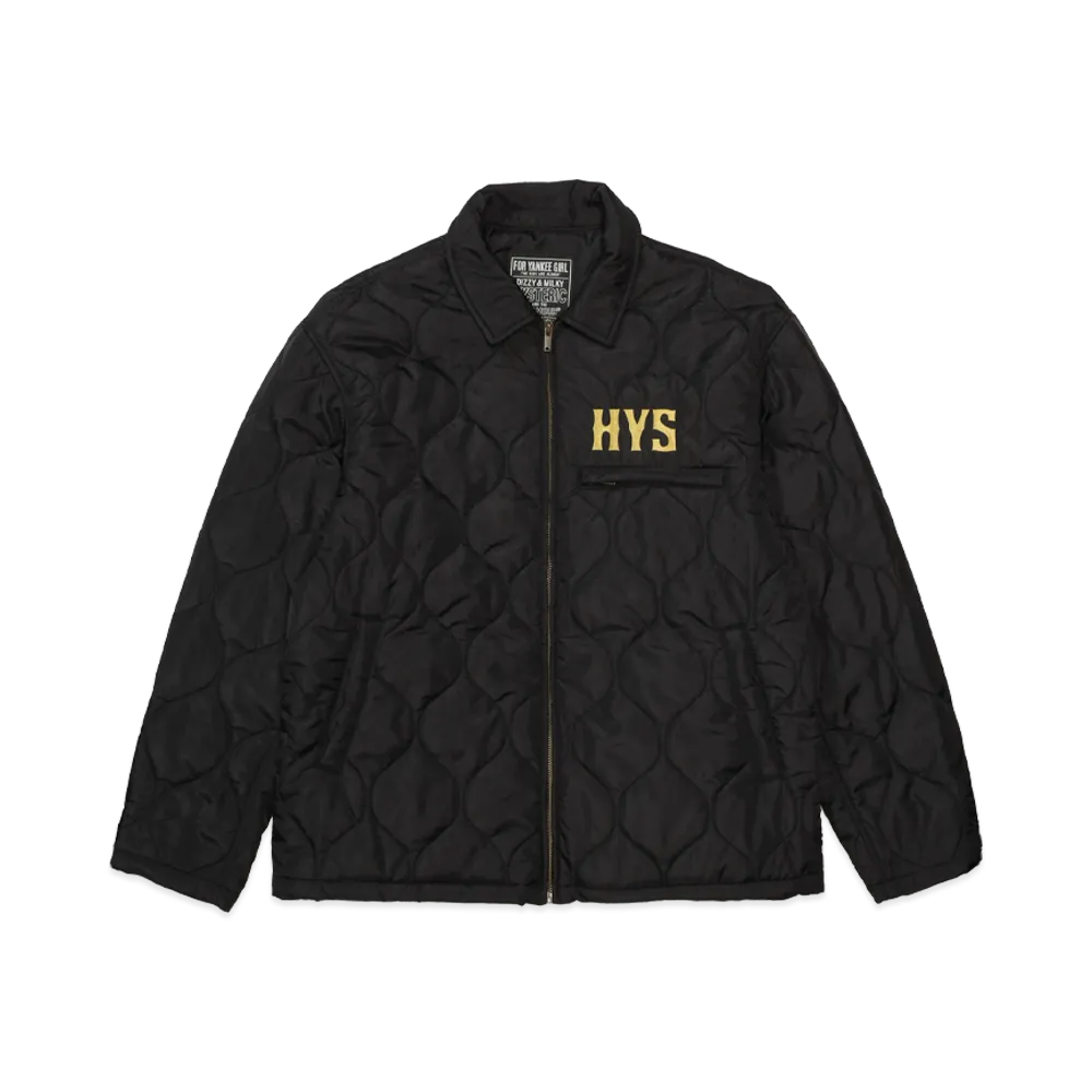HYSTERIC GLAMOUR Guitar Girl Michigan Embroidered Quilted Jacket "Black"