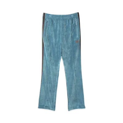 NEEDLES Narrow Track Pant - C/PE Velour "Blue"