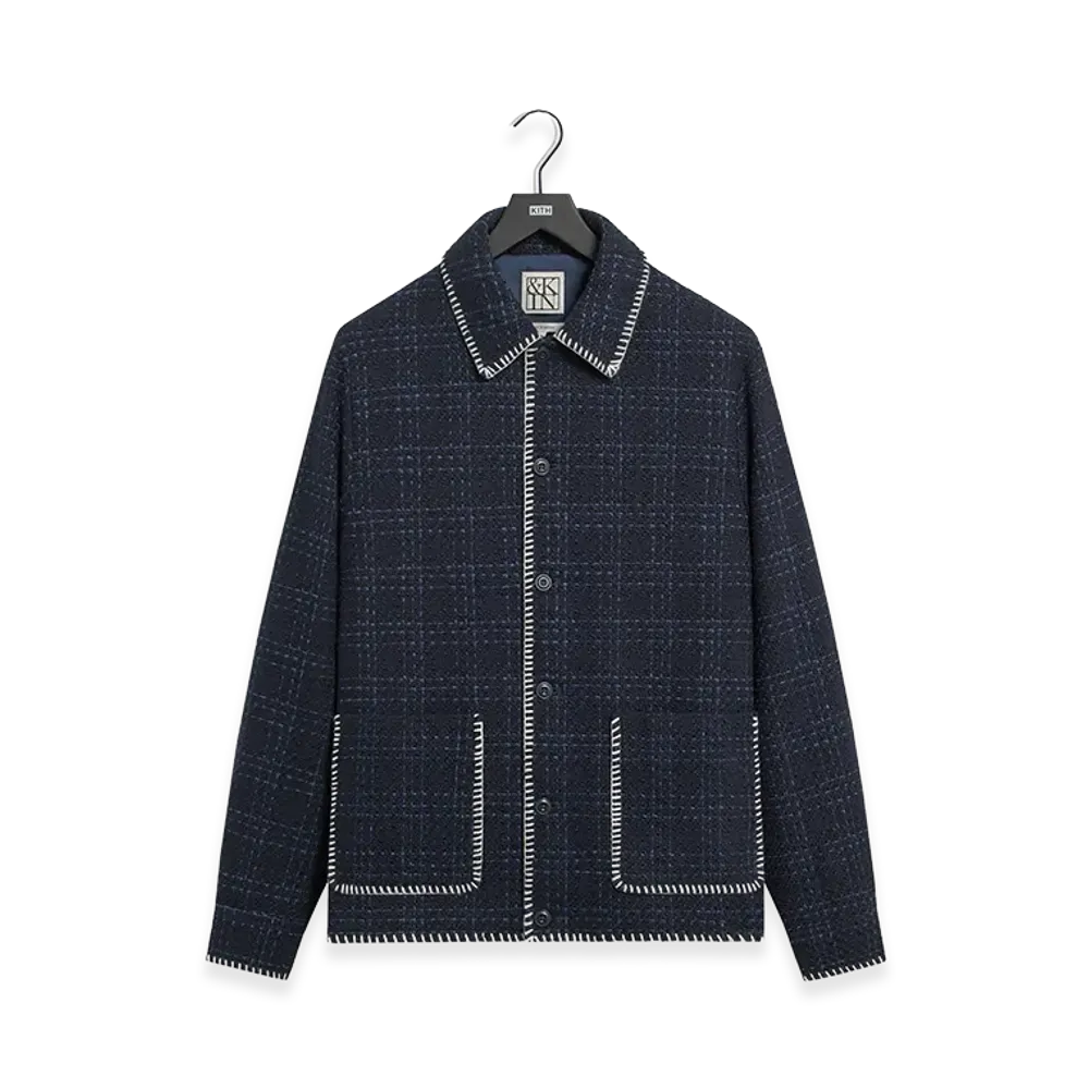 Kith &Kin Tweed Boxy Collared Overshirt "Nocturnal"