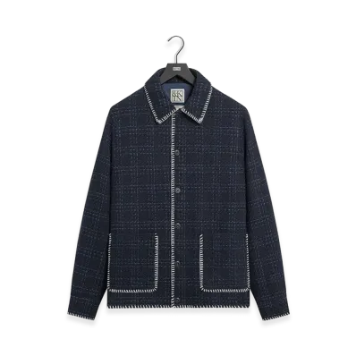 Kith &Kin Tweed Boxy Collared Overshirt "Nocturnal"
