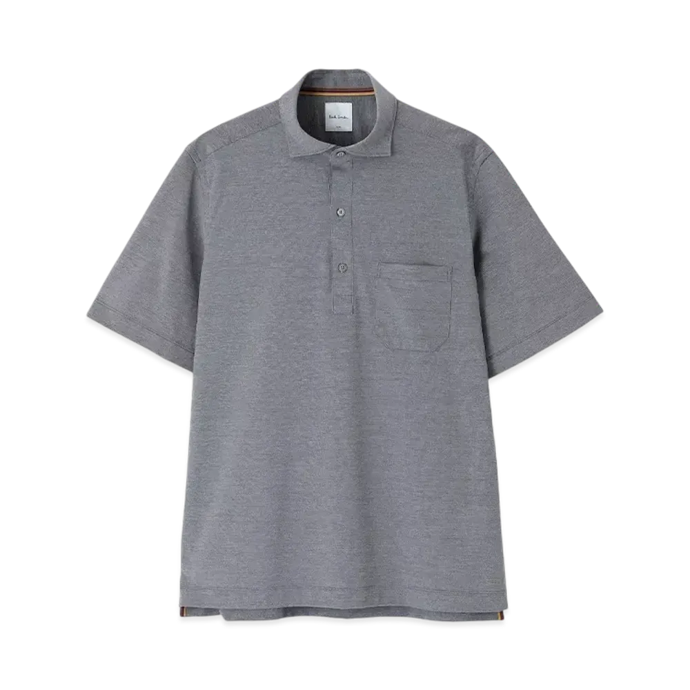 Paul Smith Solid Pique Polo Shirt "Gray"