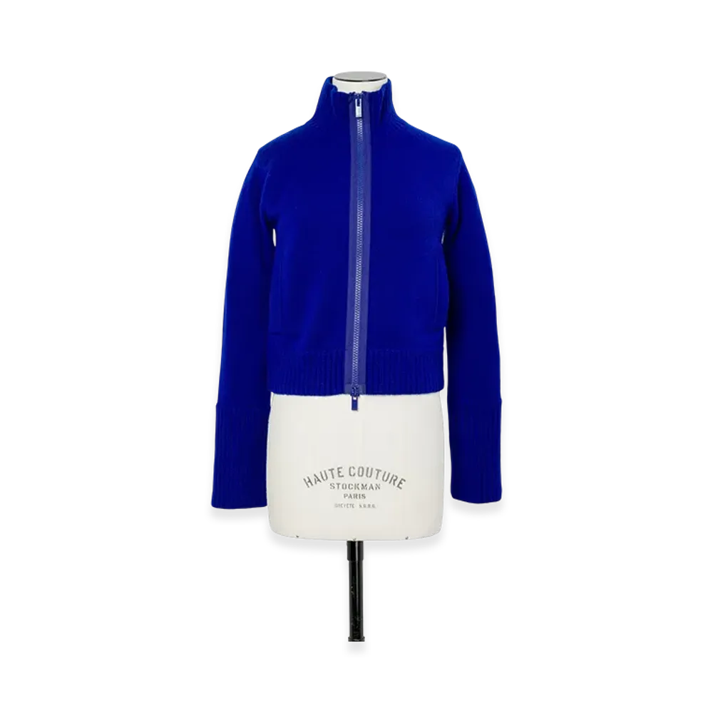 sacai Wool Knit Blouson "Blue"