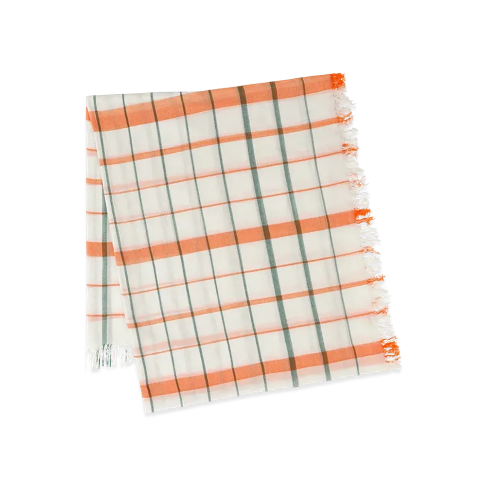 HOMME PLISSE ISSEY MIYAKE Plaid Stole "White"
