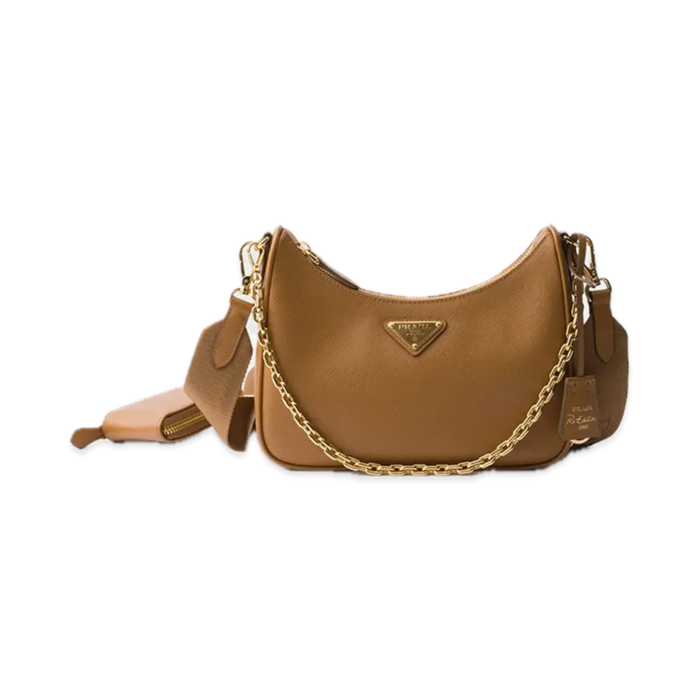 PRADA Re-Edition 2005 Saffiano Leather Bag "Camel"