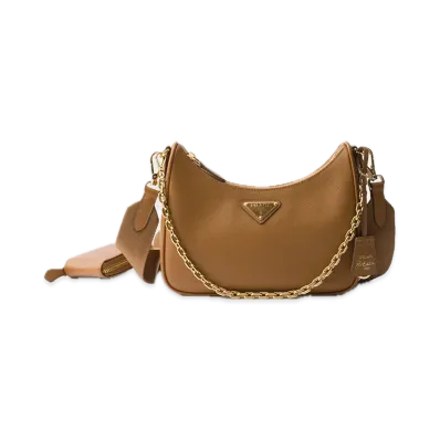 PRADA Re-Edition 2005 Saffiano Leather Bag "Camel"