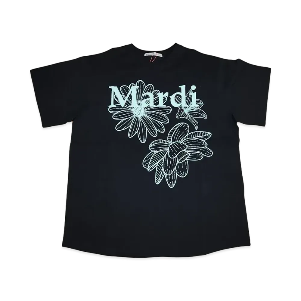 Mardi Mercredi Tshirt Triple Flower "Black Mint"