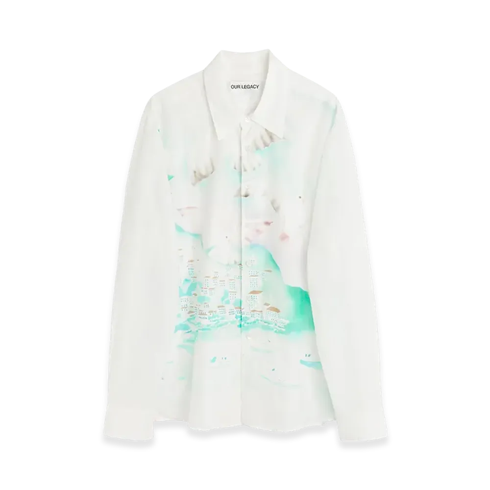 OUR LEGACY Adorn Shirt "Sea View Print Cotton Silk"
