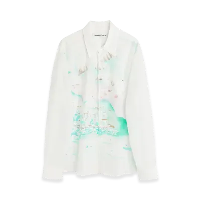 OUR LEGACY Adorn Shirt "Sea View Print Cotton Silk"