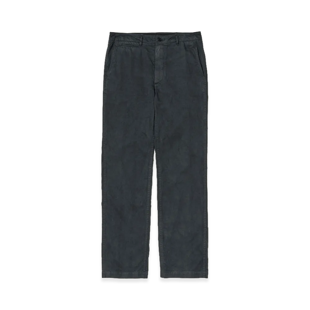 AURALEE Garment-Dyed Finx Chino Pants "Black"