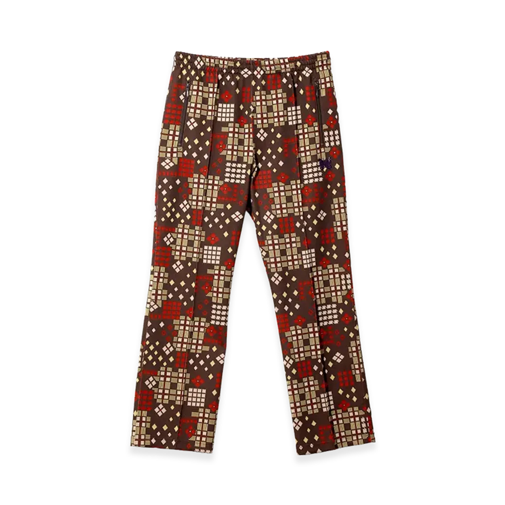 NEEDLES Track Pant Poly Jacquard "Brown"