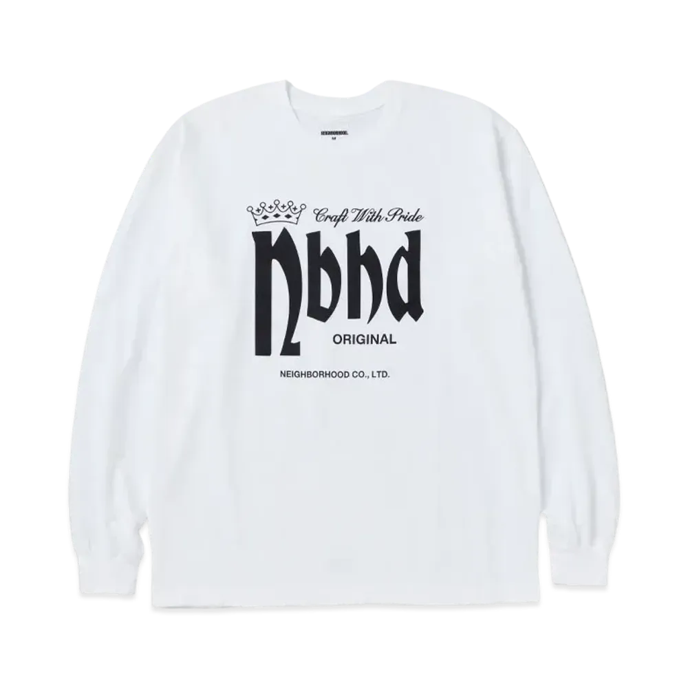 NEIGHBORHOOD NH . Tee LS-4 "White"