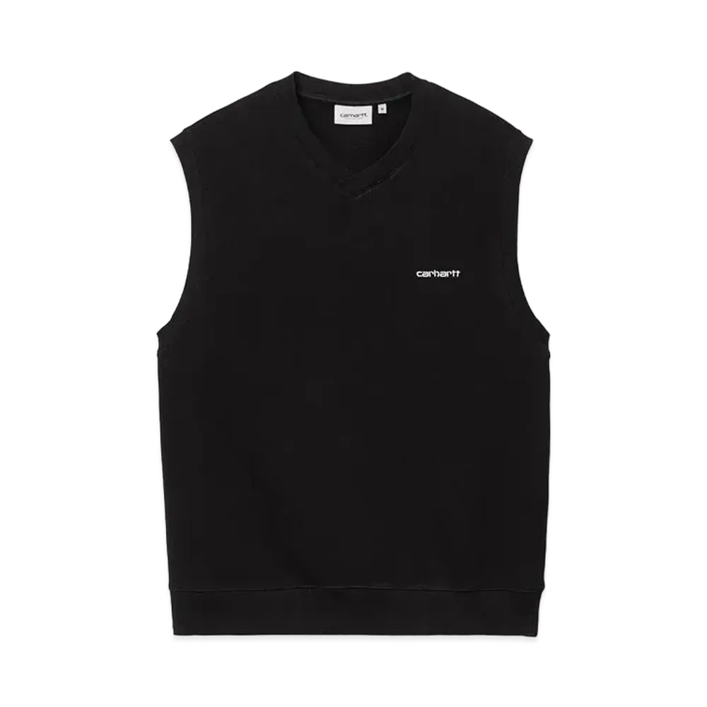 Carhartt WIP Script V-Neck Vest Sweatshirt "Black/White"