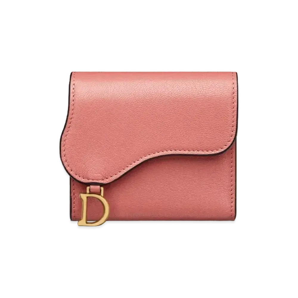 Dior Saddle Lotus Wallet Goatskin "Dusty Coral Pink"