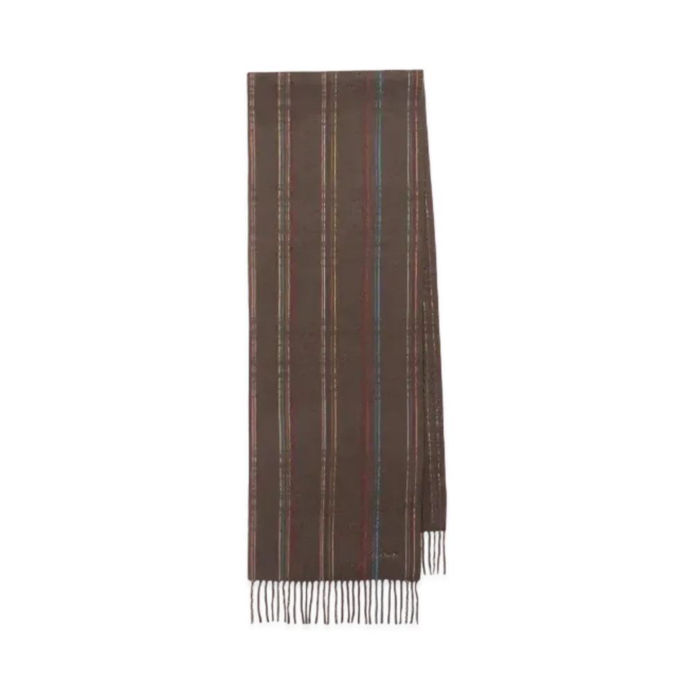 Paul Smith Random Stripe Cashmere Scarf "Moca"