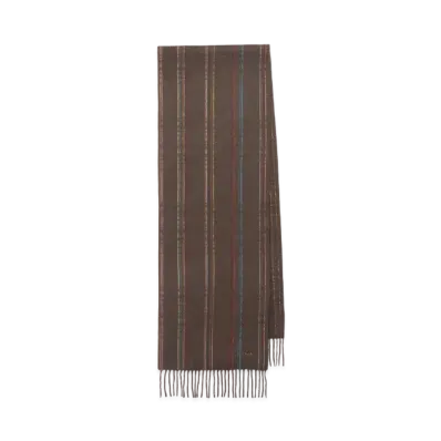 Paul Smith Random Stripe Cashmere Scarf "Moca"