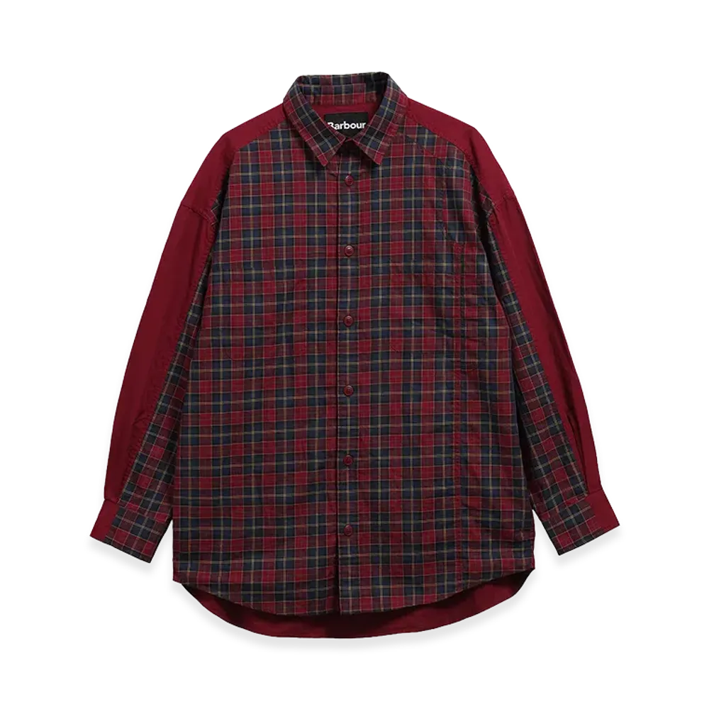 Barbour x Feng Chen Wang Split Pocket Long-Sleeved Tartan Shirt "Cardinal Tartan"