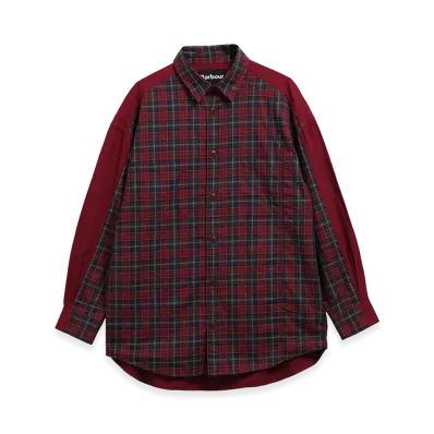 Barbour x Feng Chen Wang Split Pocket Long-Sleeved Tartan Shirt "Cardinal Tartan"
