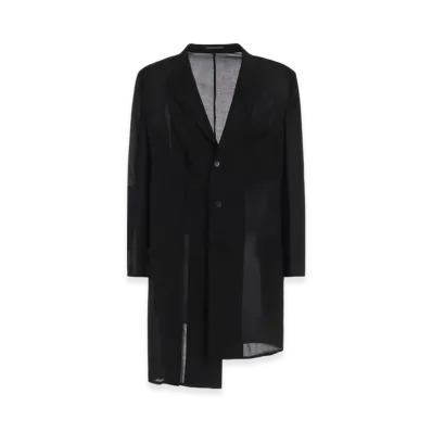 Yohji Yamamoto POUR HOMME 80 Modal Loan Asymmetry Jacket "Black"