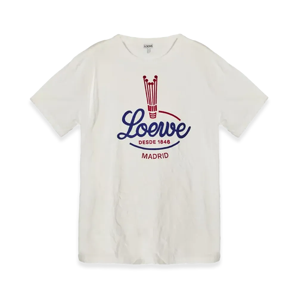 LOEWE Women's Crinkled Effect Tee "White"
