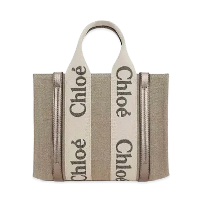 Chloe Women's Small Tote Bag Woody "Beige"
