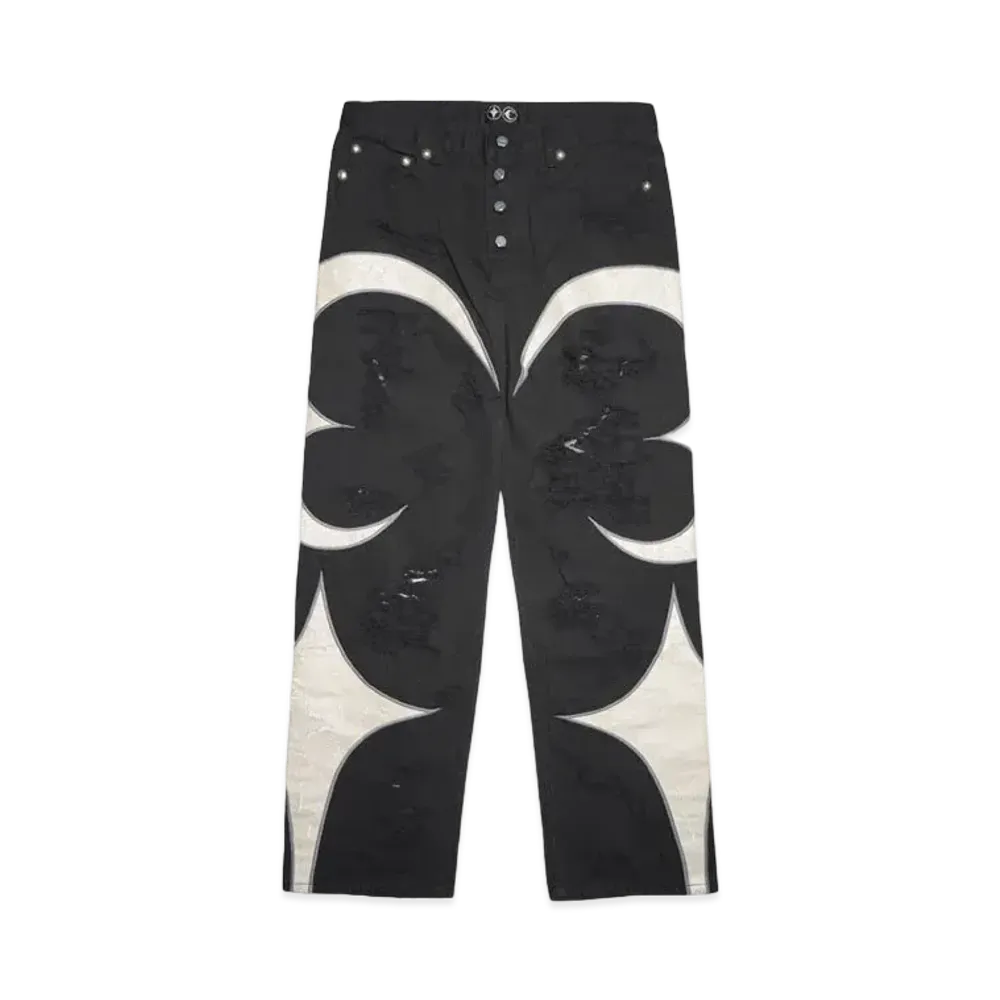 THUG CLUB TC Leather Washing Denim Pants (War Ver.) "BLACK"