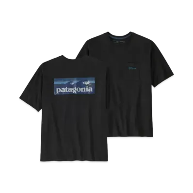 Patagonia Men's Boardshort Logo Pocket Responsibili Tee "Black"