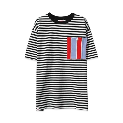 Charles Jeffrey Loverboy PATCH TEE "BLACK WHITE"